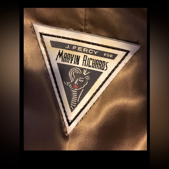 J.PERCY for MARVIN RICHARDS CHEETAH PRINT LEATHER  JACKET W/WOLF FUR COLLAR/SZ L - Picture 10 of 14